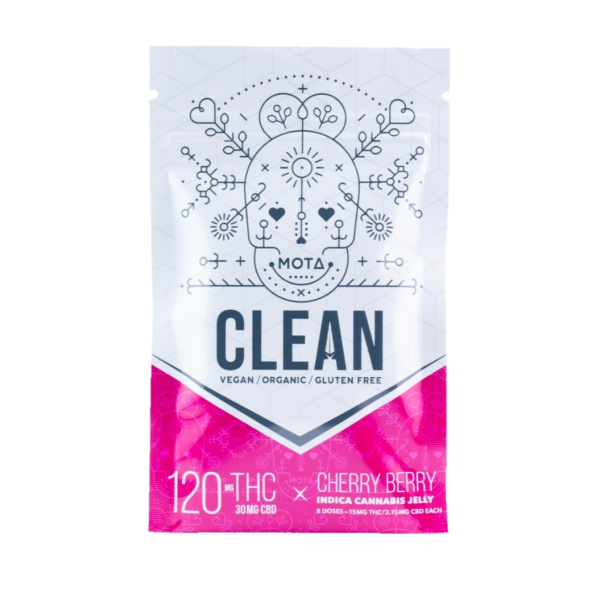 Mota Clean Vegan Organic Jelly - Gluten-free - 120mg THC - 30mg CBD