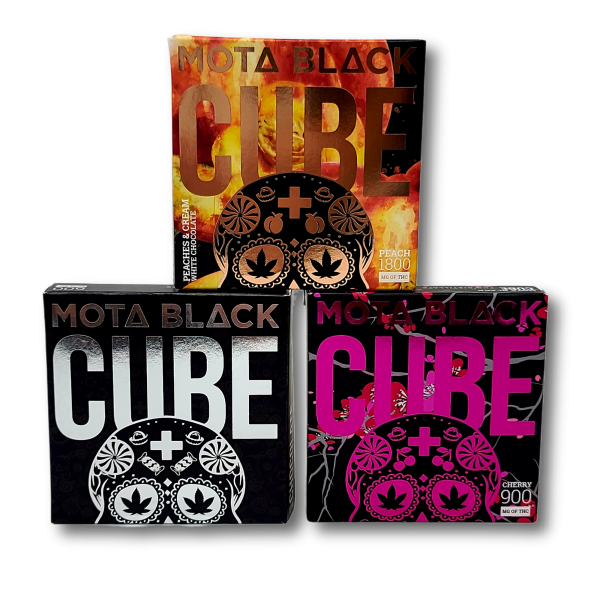 Mota Black Milk Chocolate Cube. 600mg THC - 900mg THC - 1800mg THC