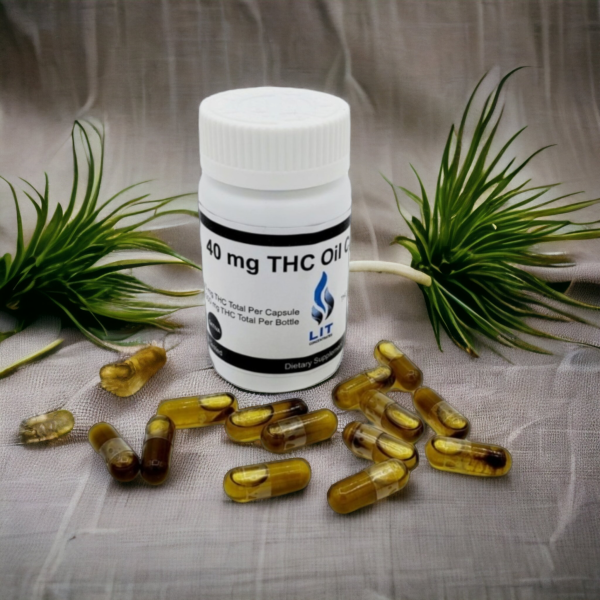 Lit THC Capsules - 50 Capsules - Full Spectrum