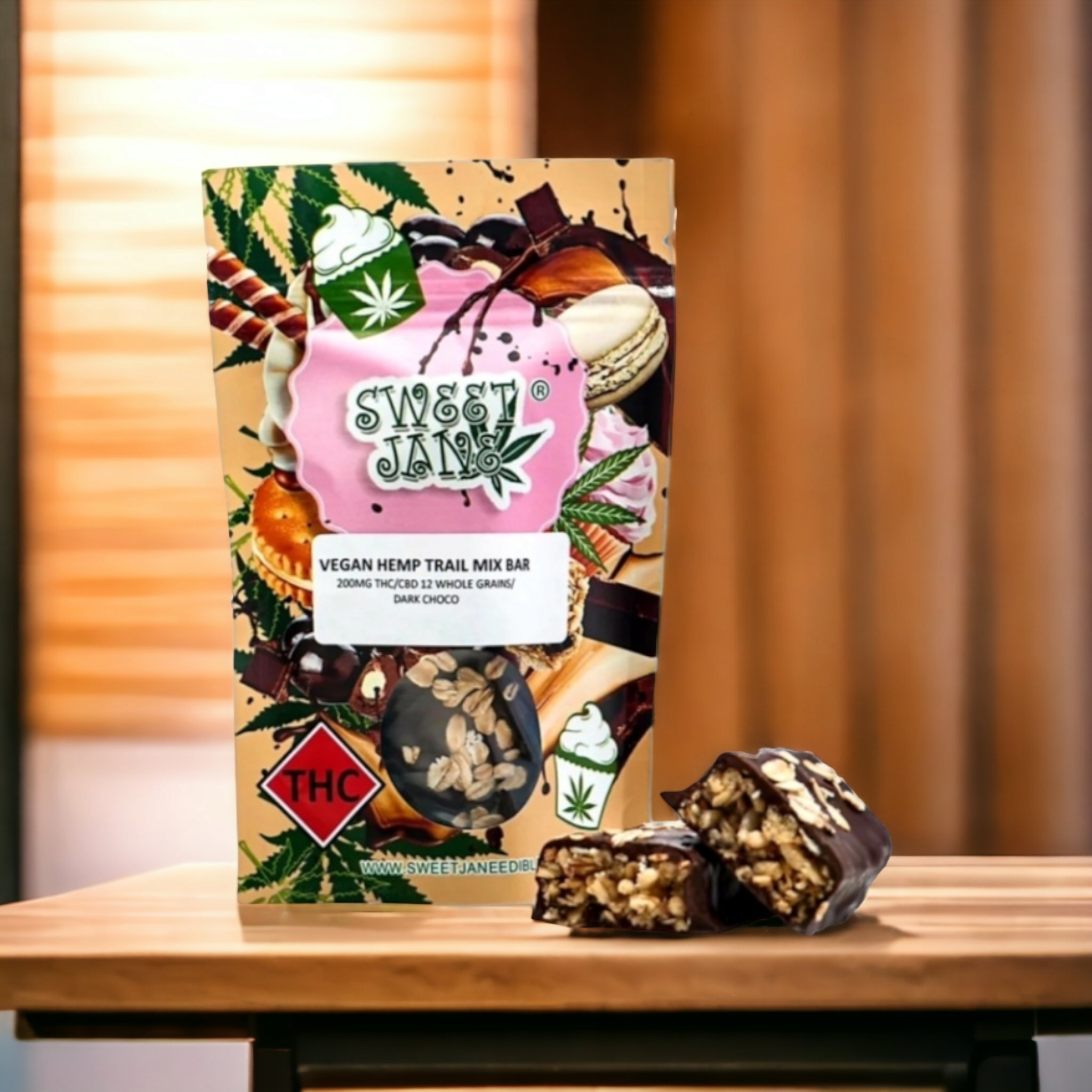 Sweet Jane Hemp Trail Mix Bar - Vegan - THC