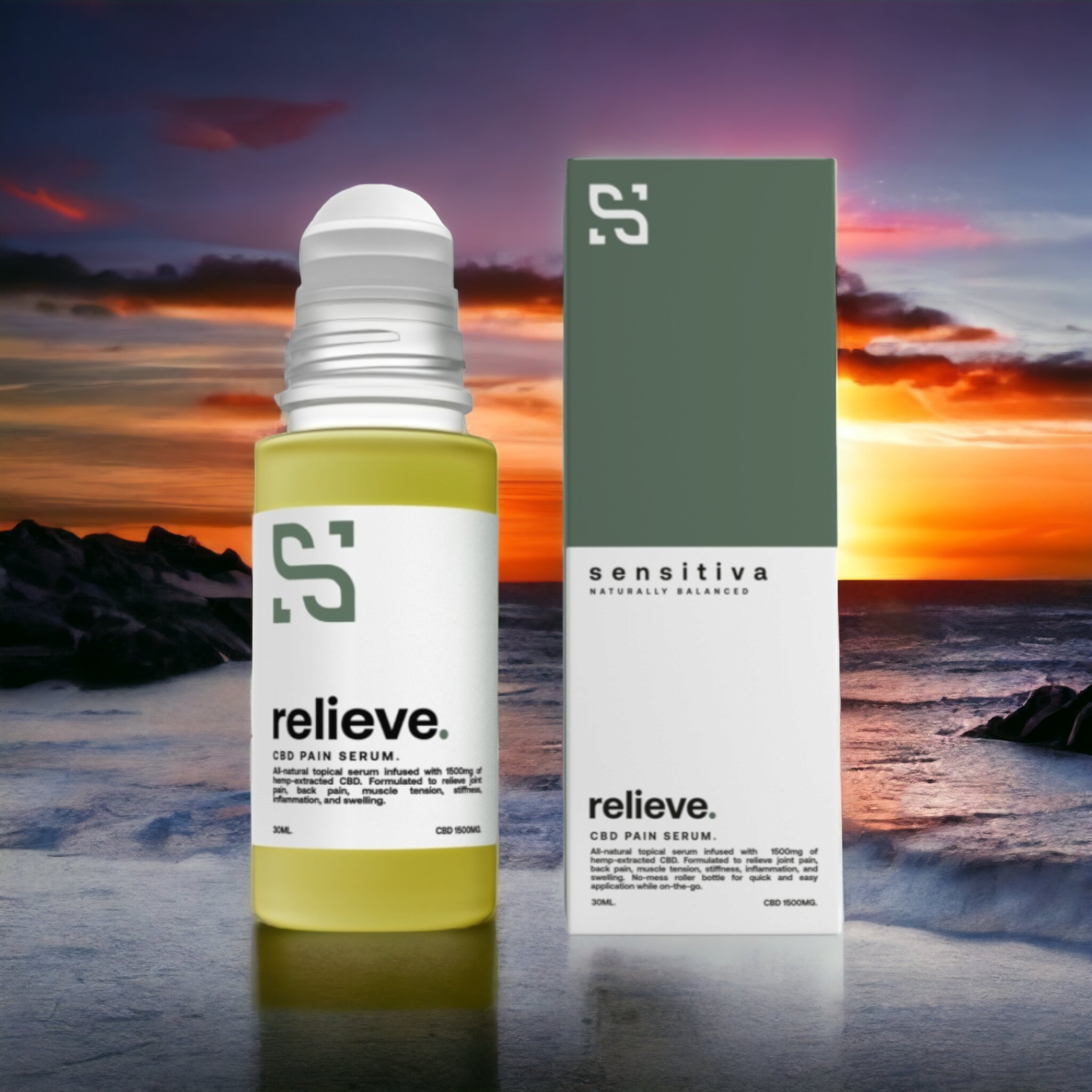 Relieve CBD Pain Serum - 1500mg CBD - Sensitiva