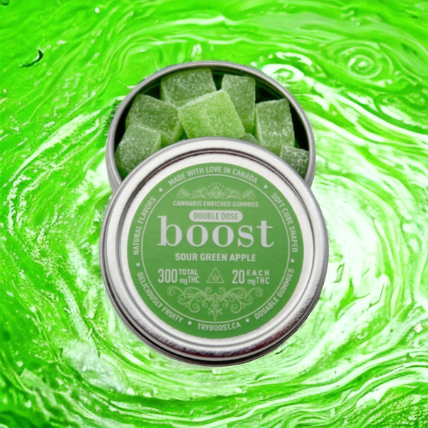 Boost THC Sour Green Apple Gummies - Distillate