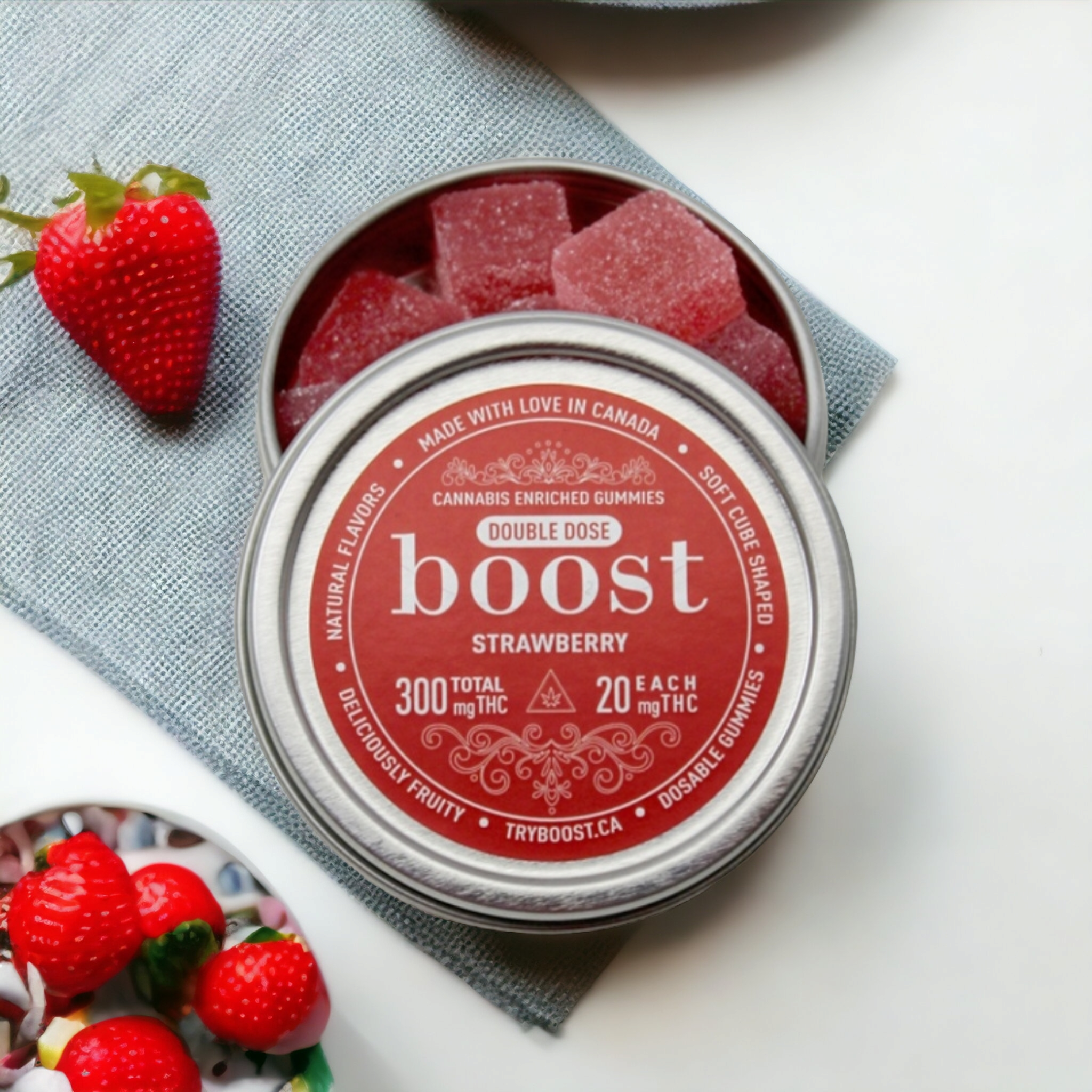 Boost THC Strawberry Gummies - Premium Distillate