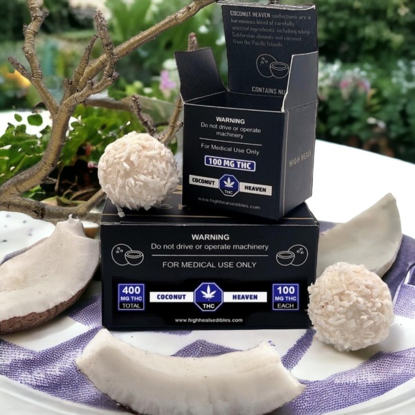 High Heals Truffles – Coconut Heaven - 400mg THC