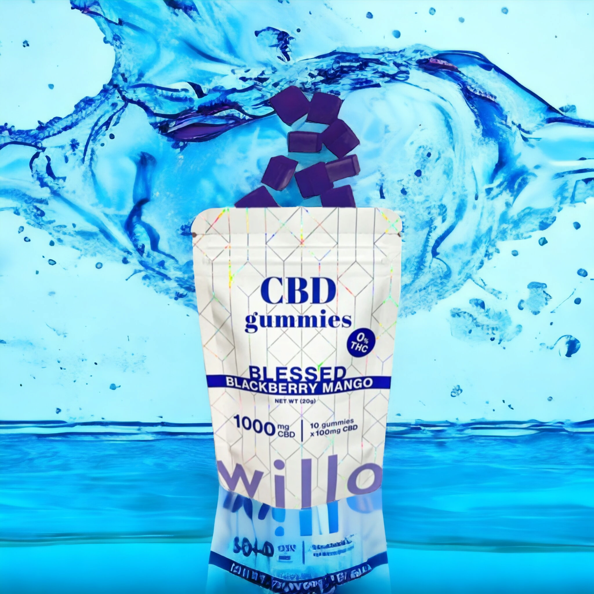 Willo – 1000mg CBD Blackberry Mango Gummies