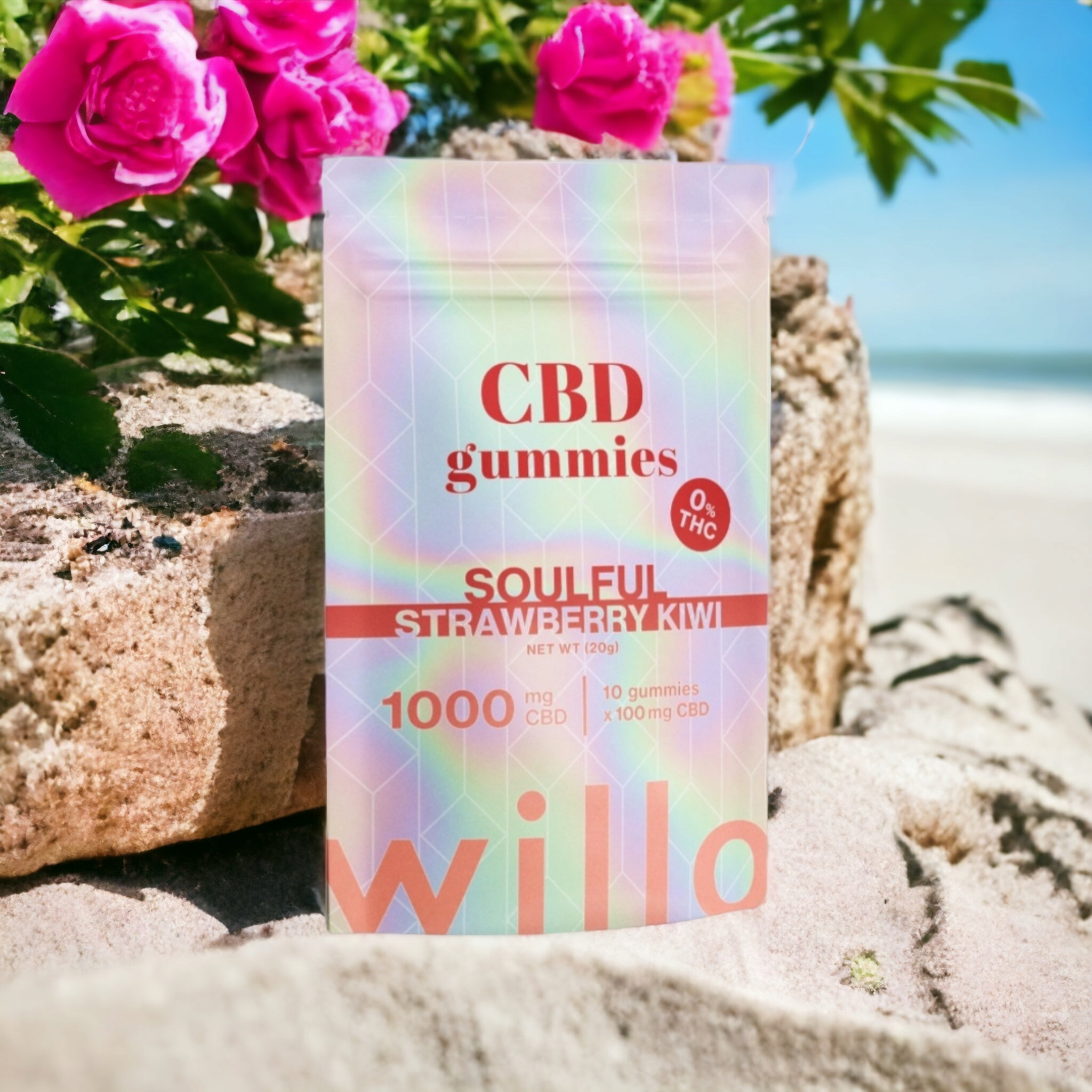 Willo – 1000mg CBD Strawberry-Kiwi Gummies