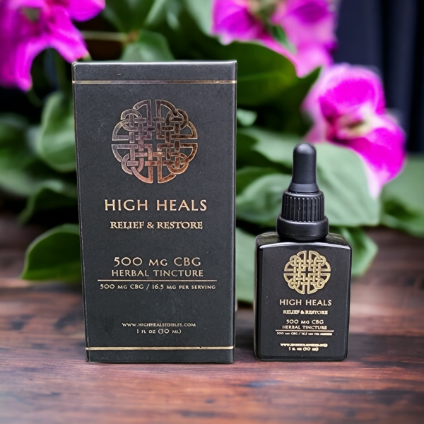 High Heals Tincture – Relief and Restore (500mg CBG)