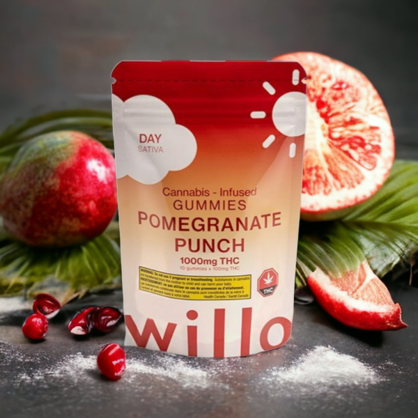 Willo – 1000mg THC Pomegranate Punch (Day) Gummies