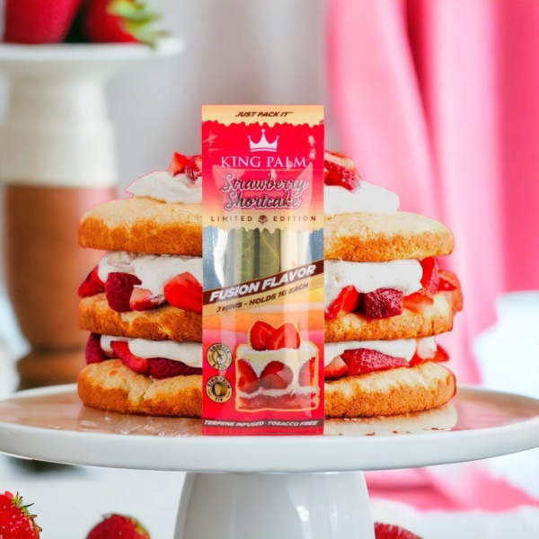 King Palm Strawberry Shortcake Fusion Flavour Leaf Tubes - 2pk