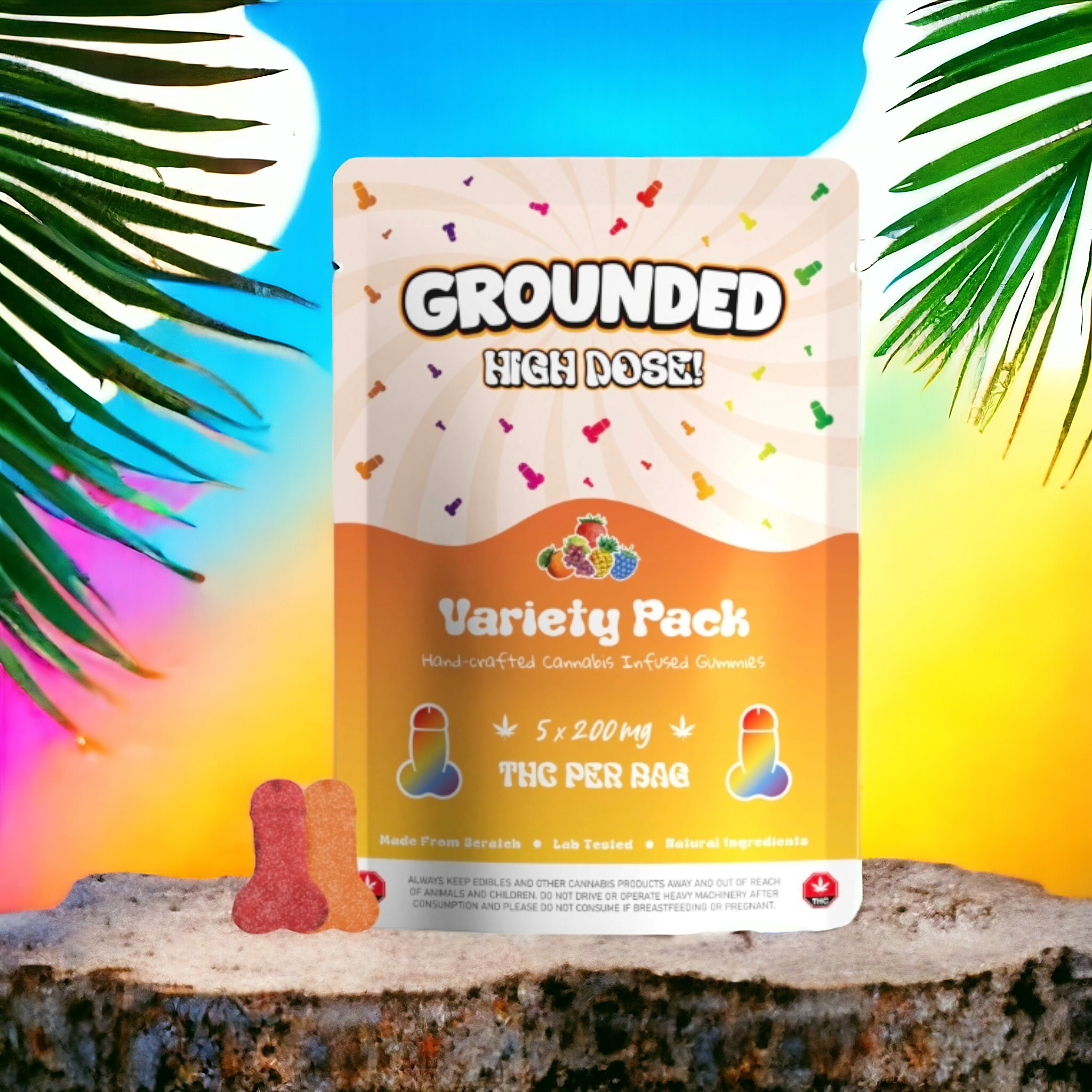 Grounded High Dose Cocks – Variety Pack 1000mg Gummies