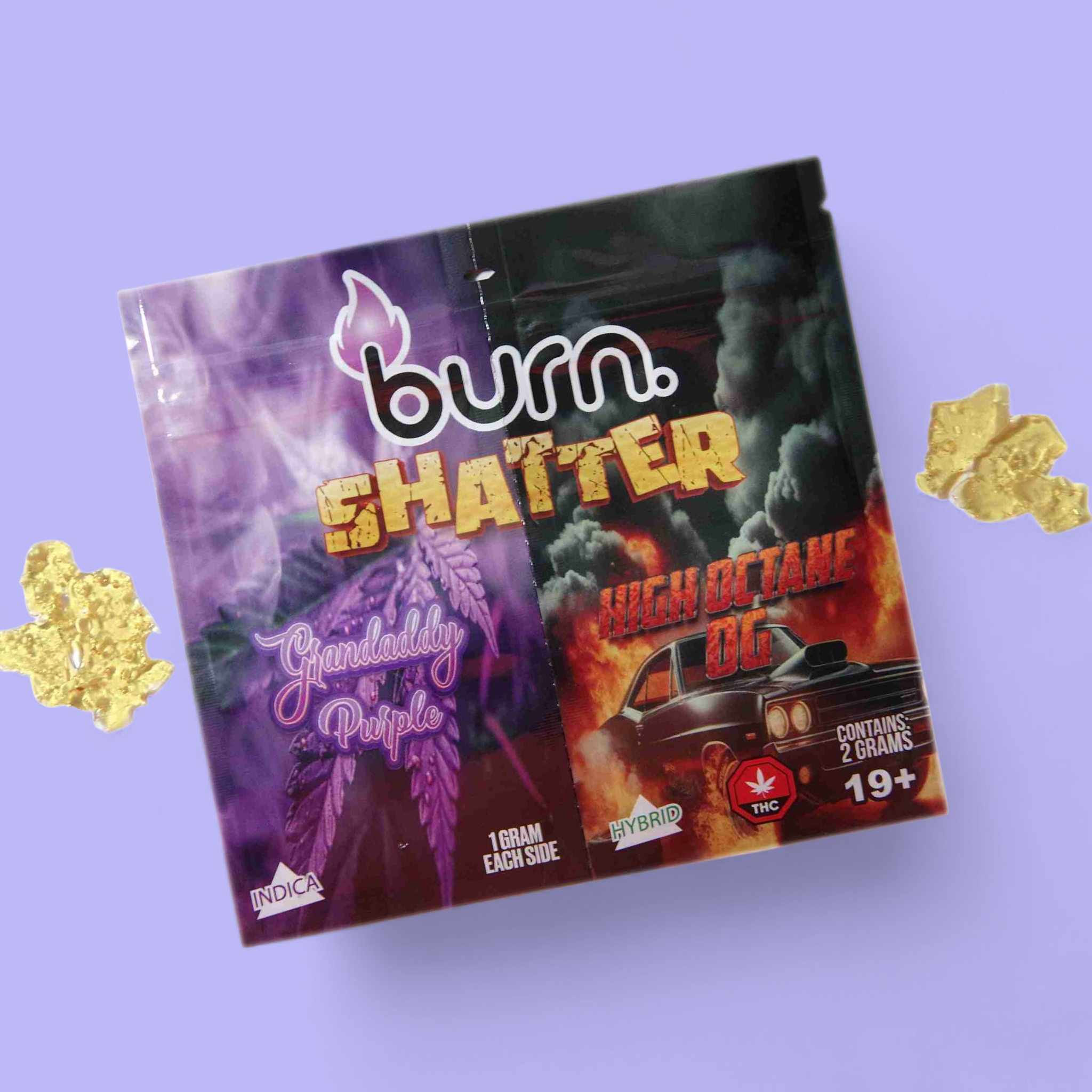 Burn Shatter 2 Grams - 2 Flavours - 1gram +1 gram